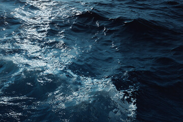 Obraz premium Deep blue water surface texture with gentle ripples, calming minimal vibe