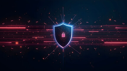 Digital shield protecting network data with cybersecurity firewall