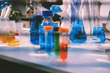 Researchers working in the clinical laboratory