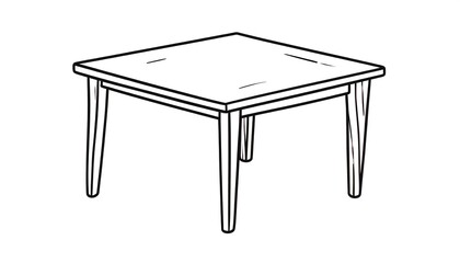 Simple square table illustration