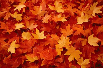 Vibrant autumn leaves, a rich tapestry of reds and oranges