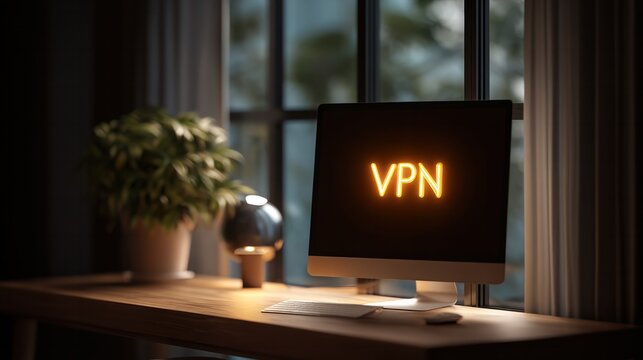 Vpn setup guide home office digital security indoor close-up online privacy essentials - Powered by Adobe