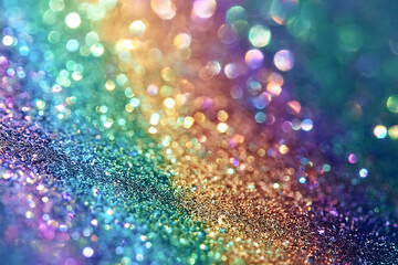 Sparkling Rainbow Bokeh Abstract Backdrop