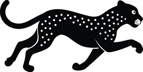 Black running horse vector illustration with wild animal silhouette and nature design art drawing