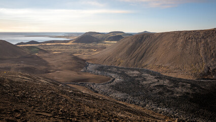 Views near the Fagradalsfjal volcano in Iceland