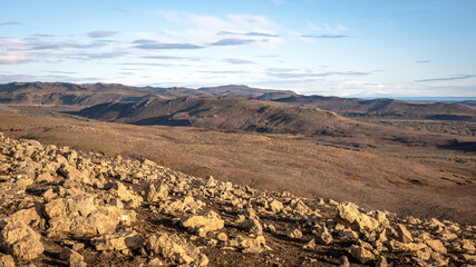 Views near the Fagradalsfjal volcano in Iceland