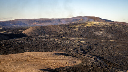 Views near the Fagradalsfjal volcano in Iceland