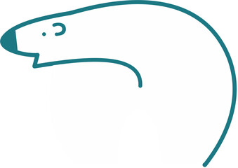 vector illustration Minimalist polar bear