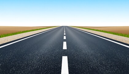 An empty two-lane road disappearing into the distance