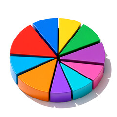 Obraz premium Colorful geometric shapes arranged in a vibrant circle form