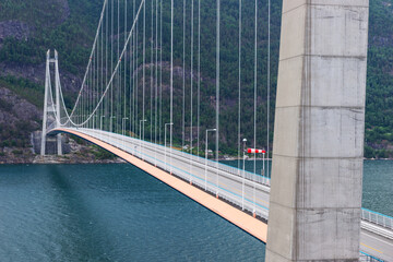 The longest suspension bridge in Norway. Hardanger Bridge