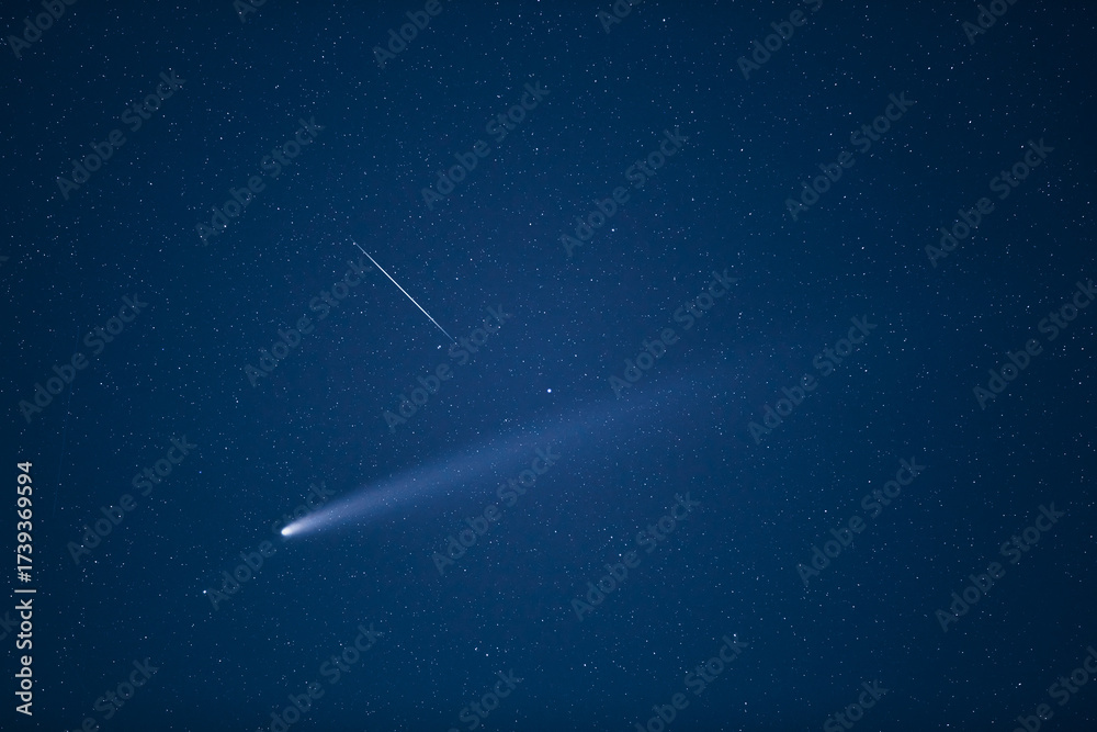 Canvas Prints comet c2023a3 tsuchinshan photographed in october 2024. from northern hemisphere.