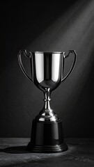 Gold metal sport trophy icon for champion winner success and best first place award achievement illustration of victory prize cup in a competition