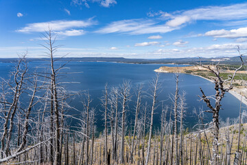 Lake Butte Overlook, Yellowstone National Park, Wyoming. Yellowstone Lake
