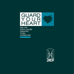 Obraz premium guard your heart slogan vinta...
