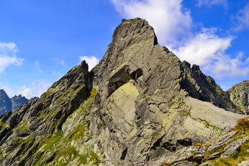 Ridge leading to the summit of Zabi Kon mountain, High Tatras, Slovakia