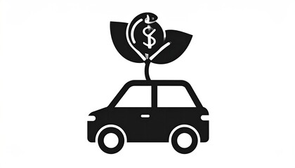 Car with money-growing leaves