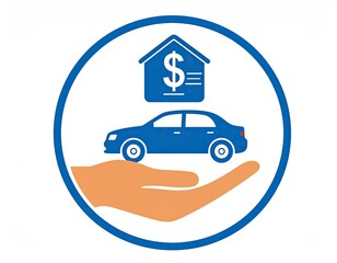 Car financing, supported by a hand