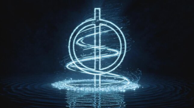A mesmerizing spiral of light swirls in a dark background, creating a stunning visual effect.