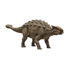Ankylosaurus Dinosaur on Transparent Background PNG Generative AI