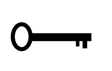 key icon isolated on white