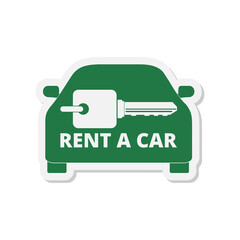 Rent A Car flat icon isolated on transparent background