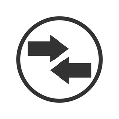 Left and Right Arrow icon vector isolated on transparent background