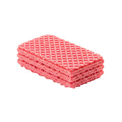 Strawberry wafer cookies on transparent background PNG Generative AI