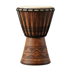 Djembe drum on transparent background PNG Generative AI