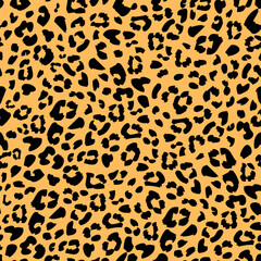 Leopard or jaguar skin abstract seamless pattern, line fabric background