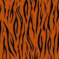 Tiger skin abstract seamless pattern, line fabric background