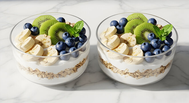 Tropical Yogurt Parfait Delight - Powered by Adobe