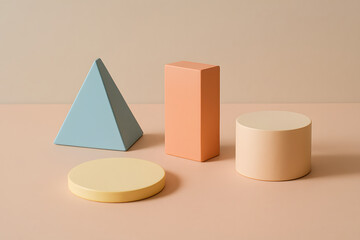 minimalist group design featuring geometric shapes