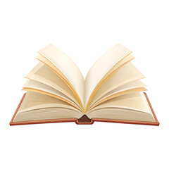 Fototapeta premium Minimal Open Book PNG Transparent Background Download.