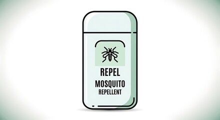 Simple Line Art of a Mosquito Repellent Container.
