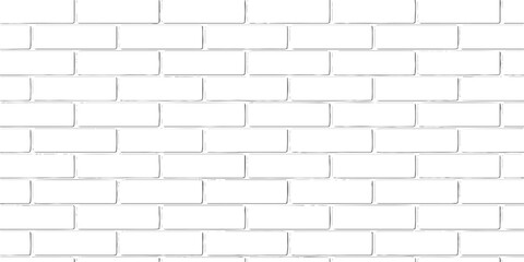 Fototapeta premium White brick wall texture pattern with solid white structure background