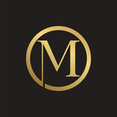 M logo design. Circle M logo design. Luxury M logo design. Creative M logo design. Fashion logo design. 