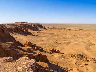 Fototapeta premium Flaming Cliffs, Gobi Desert, Mongolia