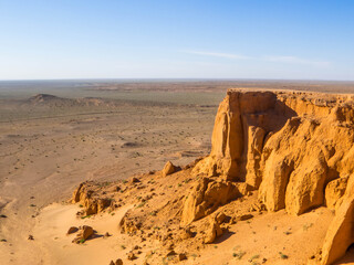 Fototapeta premium Flaming Cliffs, Gobi Desert, Mongolia