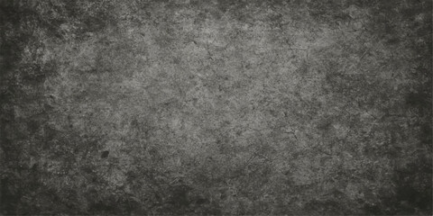 A dark grunge texture background with black and white concrete old paper pattern surface