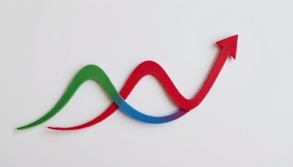 Dimensional Interwoven Arrow Symbolizing Growth