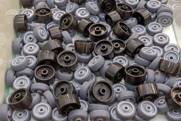 Big Bunch of New Plastic and Rubber Wheels Machine Parts