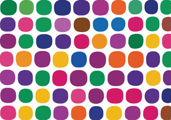 Vector art of colorful polka dot pattern on a