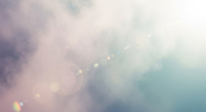 Dreamy soft focus bokeh background with ethereal light leak and subtle lens flare effect, pastel abstract texture