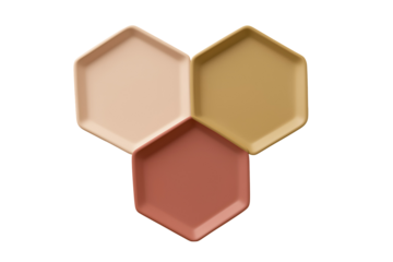 Modern geometric hexagon plates provide a stylish and neutral serving solution for appetizers