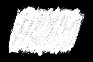 Scribble hand drawn in chalk on black background. Monochrome stain element. Digitally generated image. Vector illustration, Eps 10.