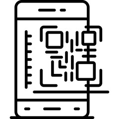 Qr Code Icon Vector Element