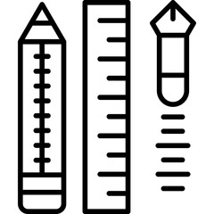School Material Icon Vector Element