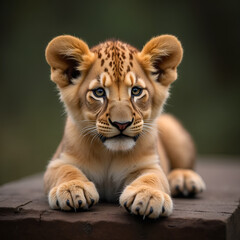 Obraz premium portrait of a lion cub