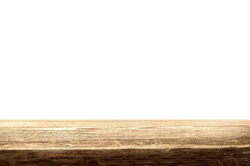 wooden table for product presentation and image editing. isolated on a transparent background